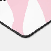 Roze zebrastrips met zwarte luchters bureaumat (Hoek)