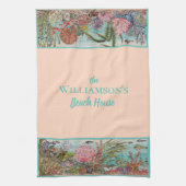  roze Zee - Aangepast winkelcentrum voor leven op  Theedoek (Verticaal)