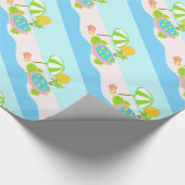 Roze Zee - Glanzend glanzend omslagpapier, 30 x 6  Cadeaupapier (Hoek)