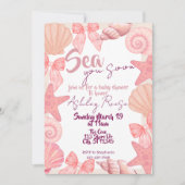 Roze "Zee je snel" Baby shower Kaart (Voorkant)