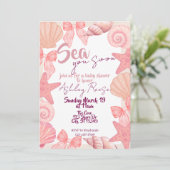 Roze "Zee je snel" Baby shower Kaart (Staand voorkant)