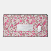 Roze Zee Patroon Bureaumat (Keyboard & Muis)