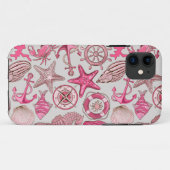 Roze Zee Patroon Case-Mate iPhone Case (Achterkant (horizontaal))