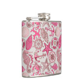 Roze Zee Patroon Heupfles (Rechts)