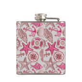 Roze Zee Patroon Heupfles (Achterkant)