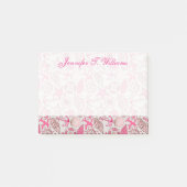 Roze Zee Patroon | Jouw namen toevoegen Post-it® Notes (Voorkant)