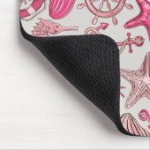 Roze Zee Patroon Muismat (Hoek)