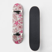Roze Zee Patroon Persoonlijk Skateboard (Voorkant)