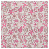 Roze Zee Patroon Stof (Swatch)