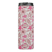 Roze Zee Patroon Thermosbeker (Achterkant)