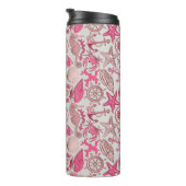 Roze Zee Patroon Thermosbeker (Geroteerd rechts)