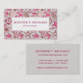 Roze Zee Patroon Visitekaartje (Voorkant / Achterkant)
