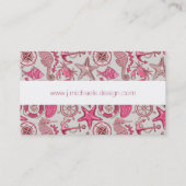 Roze Zee Patroon Visitekaartje (Achterkant)