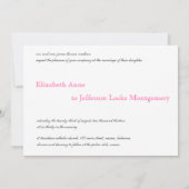 Roze Zee Shell Modern Wedding Invitation Kaart (Achterkant)