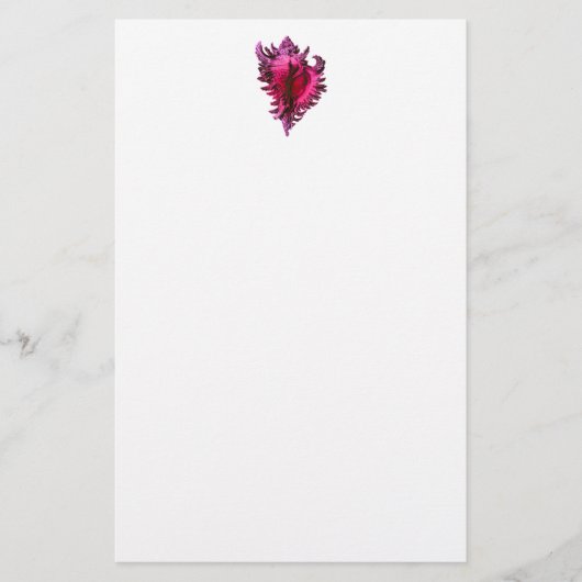 Roze Zee Shell Stationery Briefpapier (Voorkant)