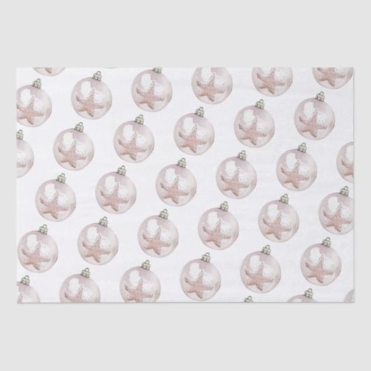 Roze Zee Star Ornament Weefselpapier Tissuepapier (Voorkant)