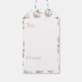 Roze Zee Star Ornamenten Patroon Gift Label Cadeaulabel (Achterkant)