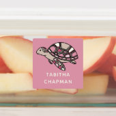 Roze Zee Turtle Labels (Aangebracht)