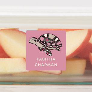 Roze Zee Turtle Labels