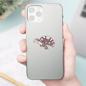 Roze Zee Turtle Sticker (Telefoon)