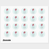 Roze Zee Turtle Whimsical & Cute Business Ronde Sticker (Vel)