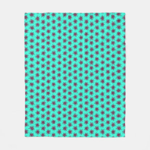 Roze Zee Urchins Aquamarine Fleece Blanket Deken