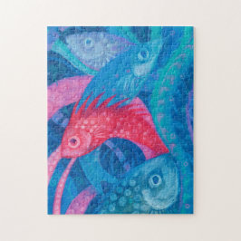 Roze Zee zeewier Legpuzzel