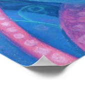 Roze Zee zeewier Poster (Hoek)