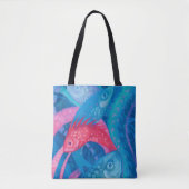 Roze Zee zeewier Tote Bag (Voorkant)