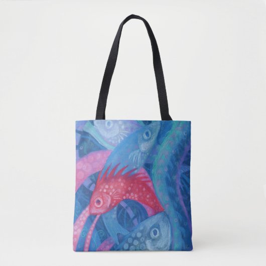 Roze Zee zeewier Tote Bag (Voorkant)