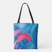 Roze Zee zeewier Tote Bag (Achterkant)