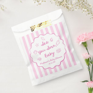 Roze Zee Ziet Je Straks Baby Kust Baby Shower Bedankzakje