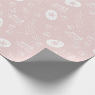 Roze Zeeen en groeten Verpakkingspapier Cadeaupapier