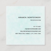 Roze Zeeen schildpad grillig & schattig Vierkante Visitekaartje (Achterkant)