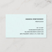 Roze Zeeen schildpad grillig & schattig Visitekaartje (Achterkant)