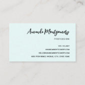 Roze Zeeen schildpad grillig & schattig Visitekaartje (Achterkant)