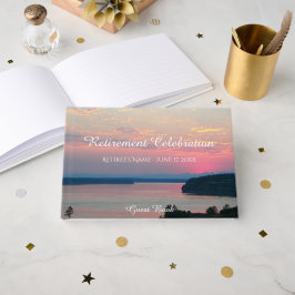 Roze Zeegezicht Zonsondergang Pensioen Gastenboek