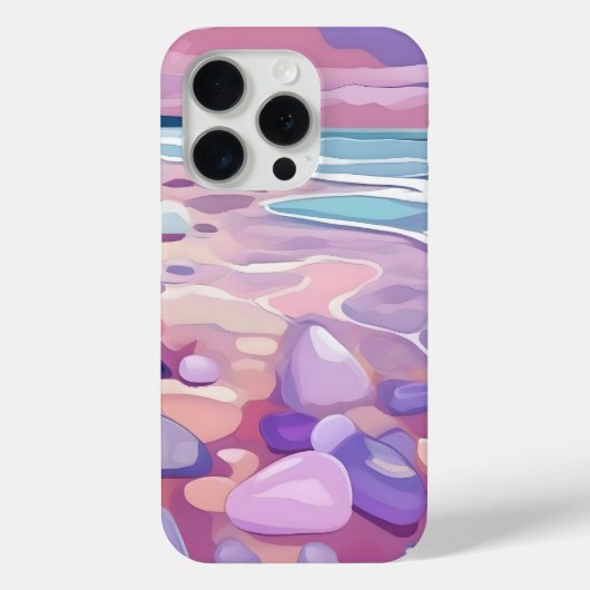 Roze Zeeglas, strand, in digitale kunst Case-Mate iPhone Case (Achterkant)