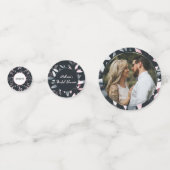 Roze zeemacht Elegant Soft Waterverf Floral Confetti (Voorkanten)