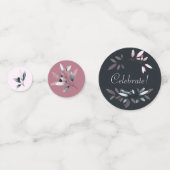 Roze zeemacht Elegant Soft Waterverf Floral Confetti (Achterkanten)