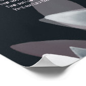 Roze zeemacht met legant zacht Waterverf Poster (Hoek)