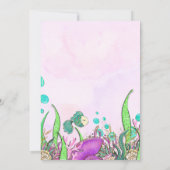 Roze Zeemeermin 1e verjaardag Kaart (Achterkant)