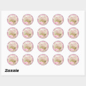 Roze Zeemeermin Baby shower Stickers (Vel)