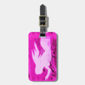 roze zeemeermin bagagelabel (Voorkant verticaal)