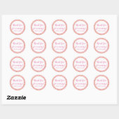 Roze zeemeermin Birthday Dank je Labels stickers (Vel)