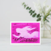 roze zeemeermin briefkaart (Staand voorkant)