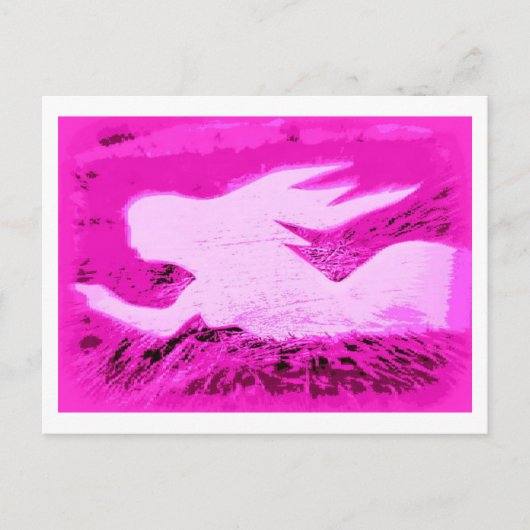 roze zeemeermin briefkaart (Voorkant)