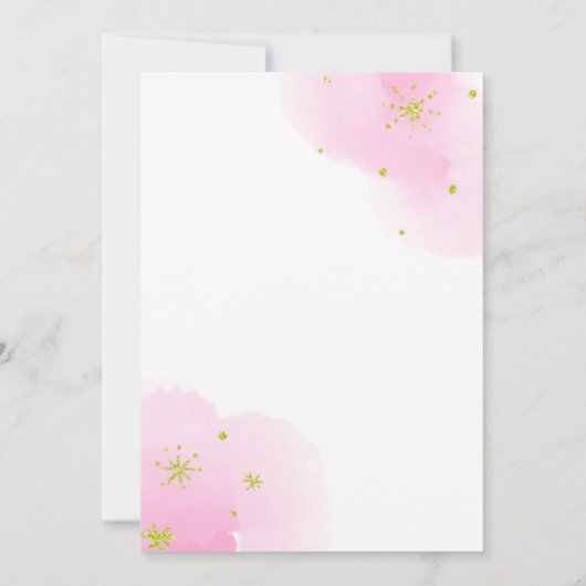 Roze Zeemeermin Duik in Vijf 5e Verjaardagsfeestje Kaart (Achterkant)