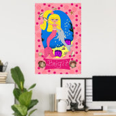 Roze zeemeermin en Dolphin Print (Thuiskantoor)