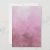 Roze Zeemeermin Fantasie Verjaardag Uitnodiging (Achterkant)